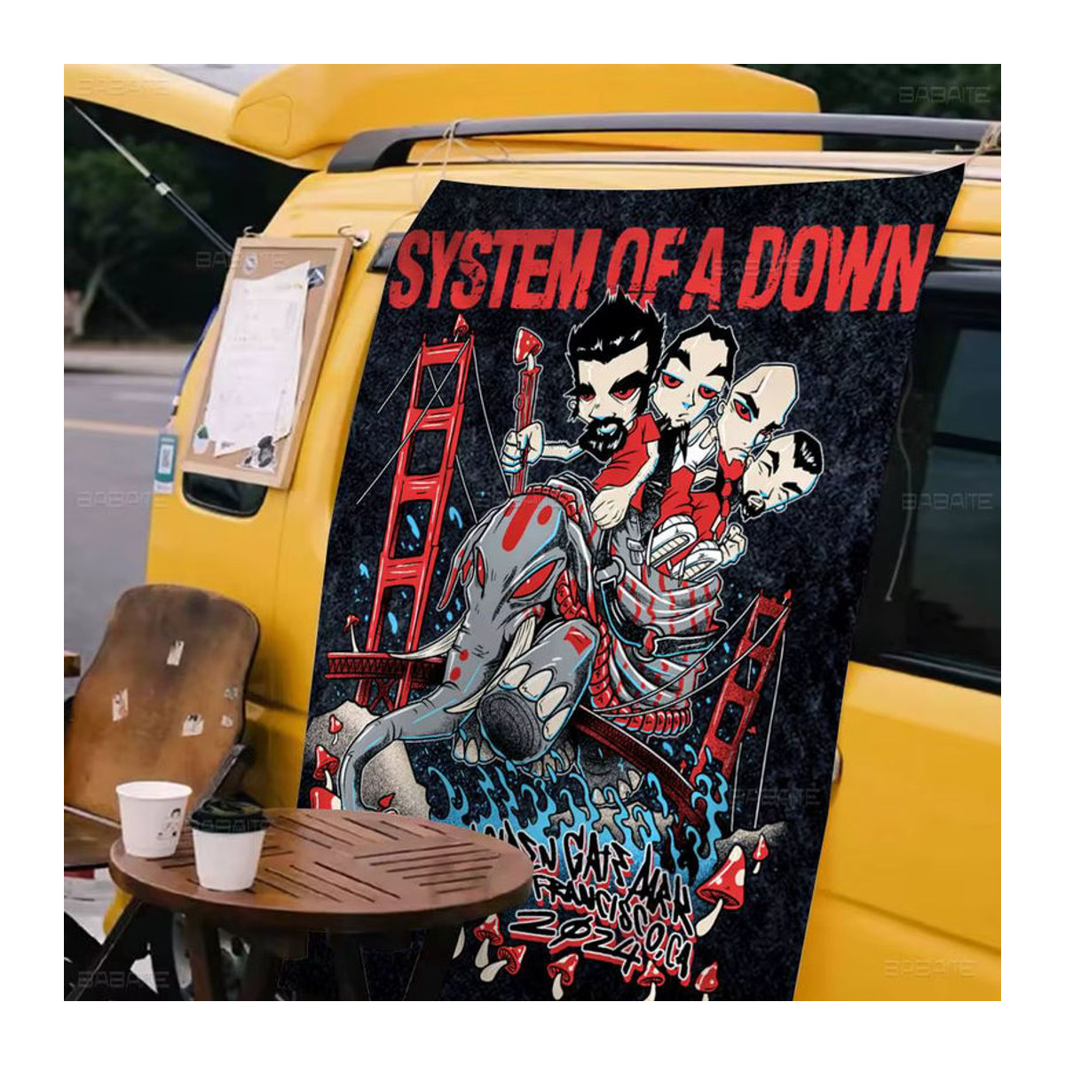 Potdemiel Wandbanner System Of A Down Mehrfarbig Bedruckte Textil Flagge zur Dekoration - Bild 5