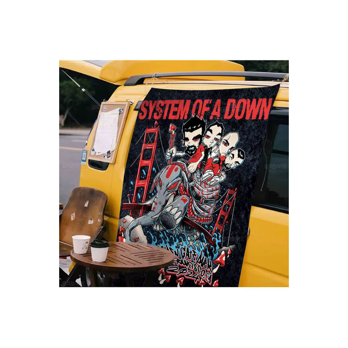 Potdemiel Wandbanner System Of A Down Mehrfarbig Bedruckte Textil Flagge zur Dekoration - Bild 6