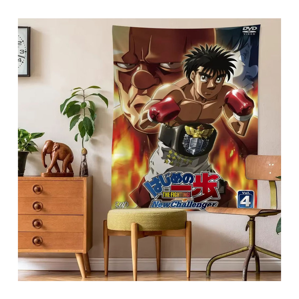 Potdemiel Wandbehang Hajime no ippo Porträt im Bohemian Stil, mehrfarbig, Textil, B: 70 cm, H: 50 cm - Bild 5