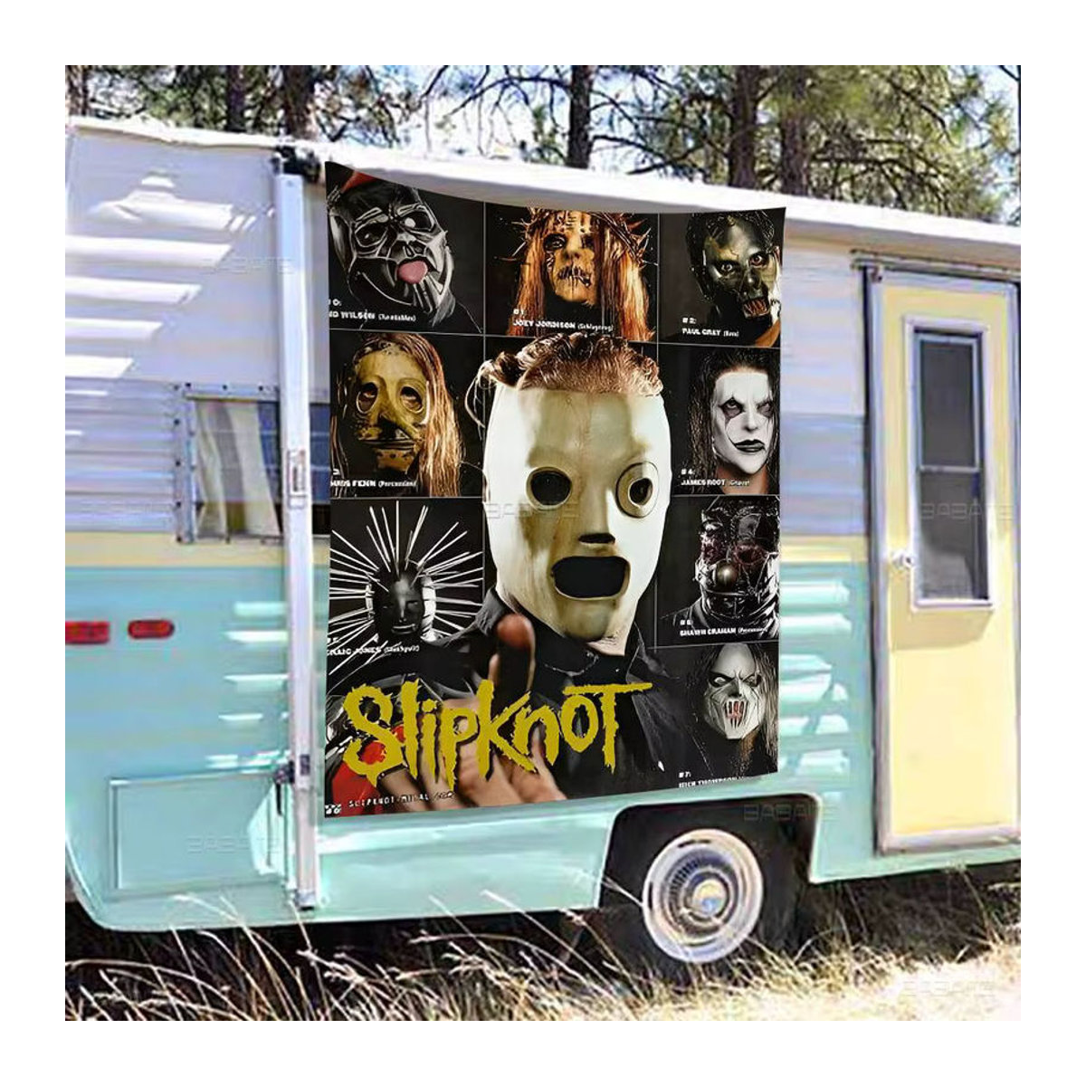 Potdemiel Wandbehang Slipknot Heavy Metal Rock Band Mandala Wandbanner mehrfarbig - Bild 2