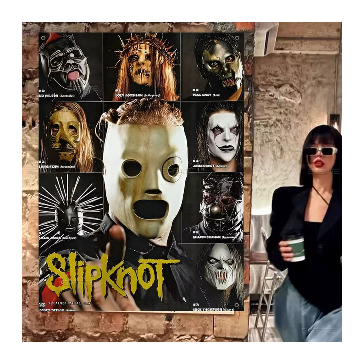 Potdemiel Wandbehang Slipknot Heavy Metal Rock Band Mandala Wandbanner mehrfarbig - Bild 5