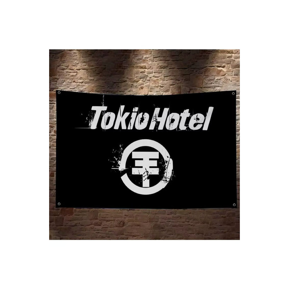 Potdemiel Wandbehang T-Tokio H-Hotel Band Cartoon Flagge in Schwarz als Science Fiction Deko für dein Zimmer - Bild 7