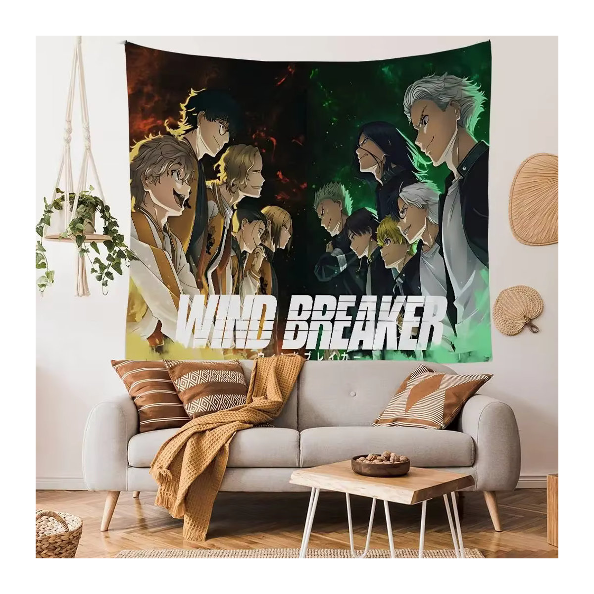 Potdemiel Wandbehang Wind Breaker Anime Cartoon Tapisserie in Mehrfarbig, B/H: 70 x 70 cm - Bild 2