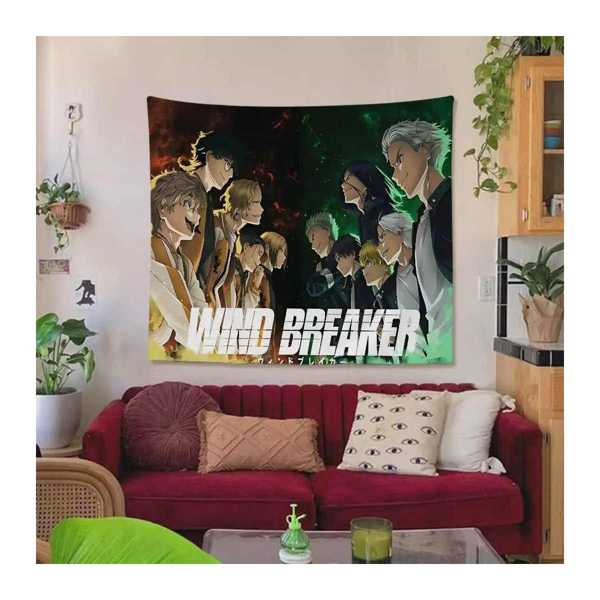 Potdemiel Wandbehang Wind Breaker Anime Cartoon Tapisserie in Mehrfarbig, B/H: 70 x 70 cm - Bild 4