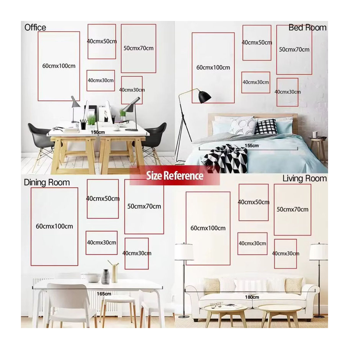 Potdemiel Wandkunst Leinwand in Beige mit abstraktem Bohemian Design für deine Heimdekoration - Bild 3