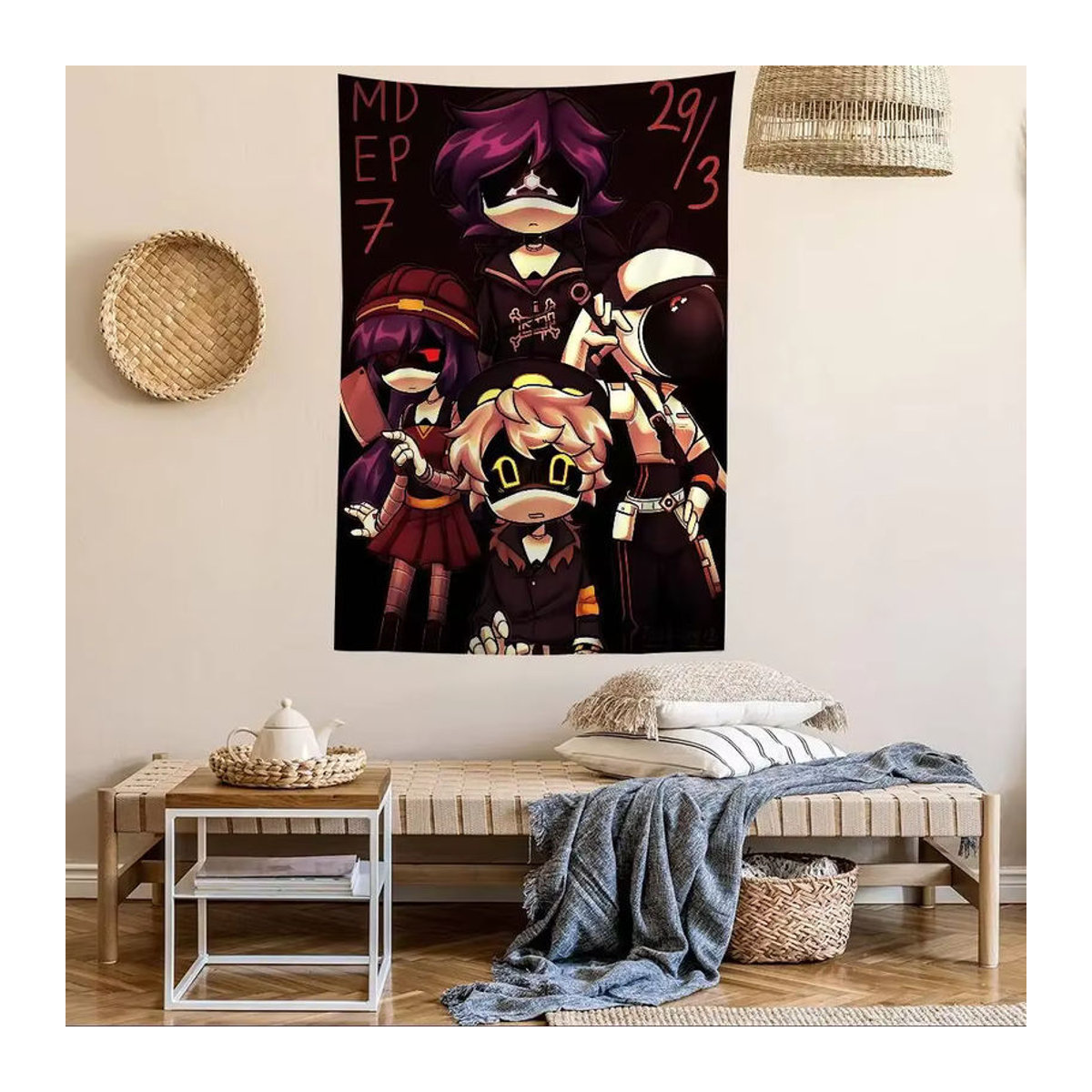 Potdemiel Wandteppich M-Murder D-Drones Science Fiction Porträt Textil mehrfarbig - Bild 6