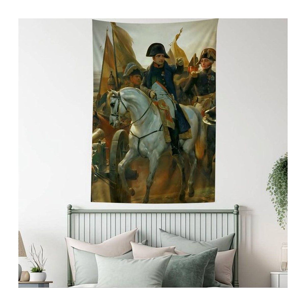 Potdemiel Wandteppich Napoleon Bonaparte Porträt Mehrfarbig Bohemian Wandbehang Textil - Bild 1