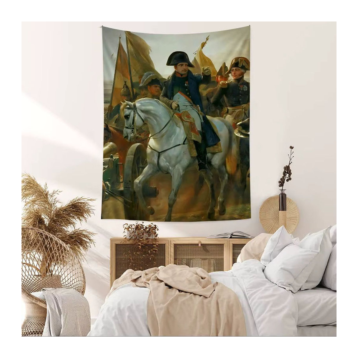 Potdemiel Wandteppich Napoleon Bonaparte Porträt Mehrfarbig Bohemian Wandbehang Textil - Bild 4