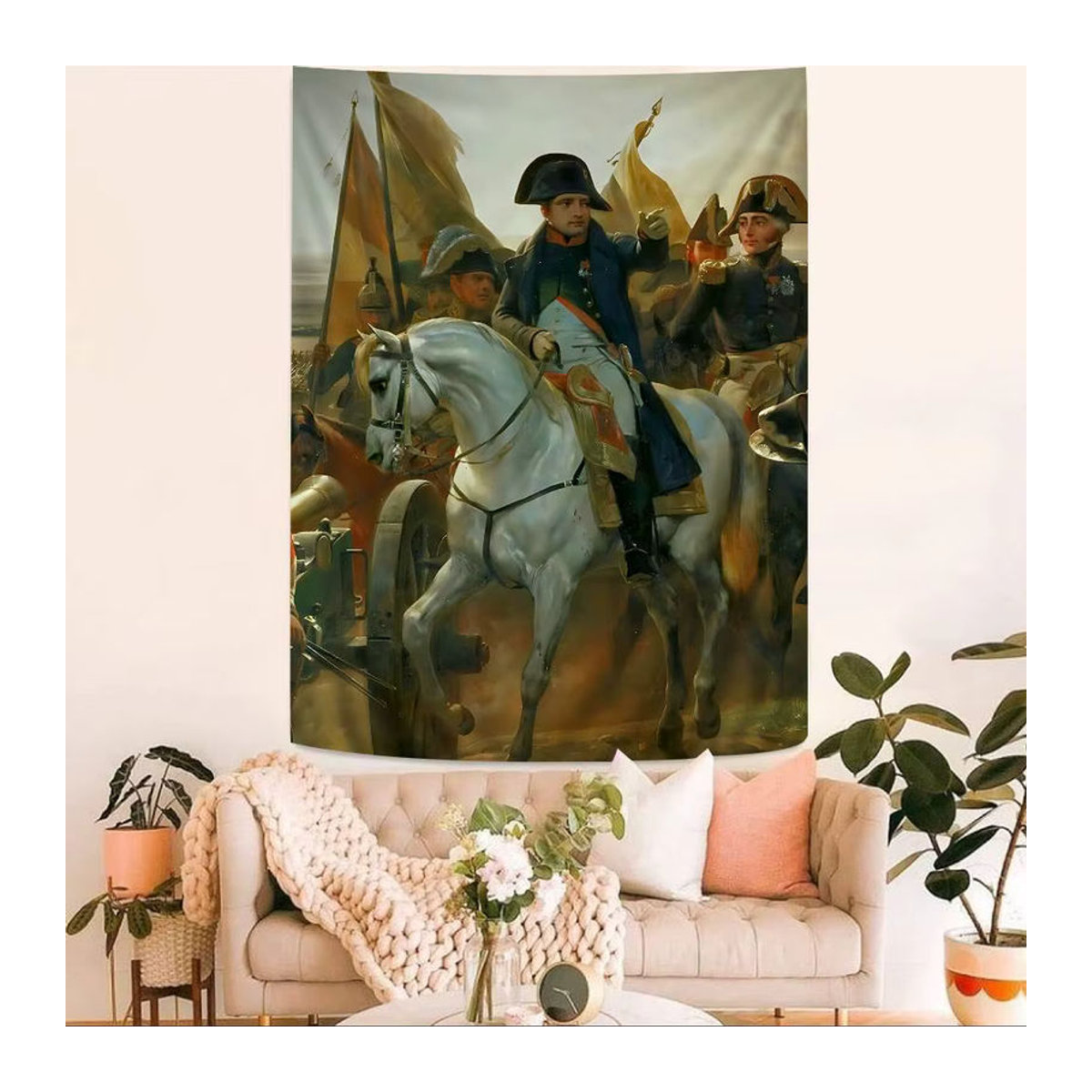 Potdemiel Wandteppich Napoleon Bonaparte Porträt Mehrfarbig Bohemian Wandbehang Textil - Bild 5