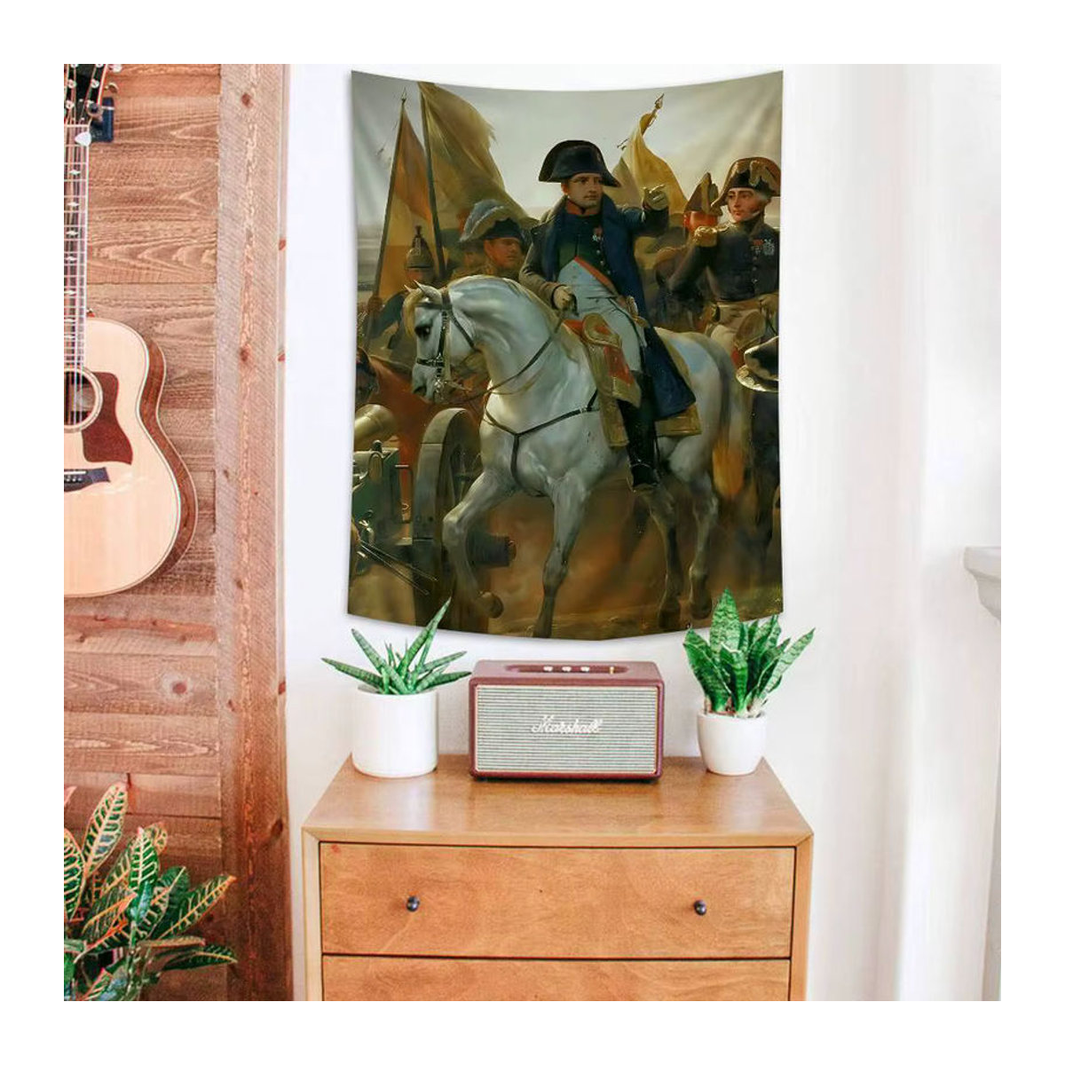 Potdemiel Wandteppich Napoleon Bonaparte Porträt Mehrfarbig Bohemian Wandbehang Textil - Bild 6