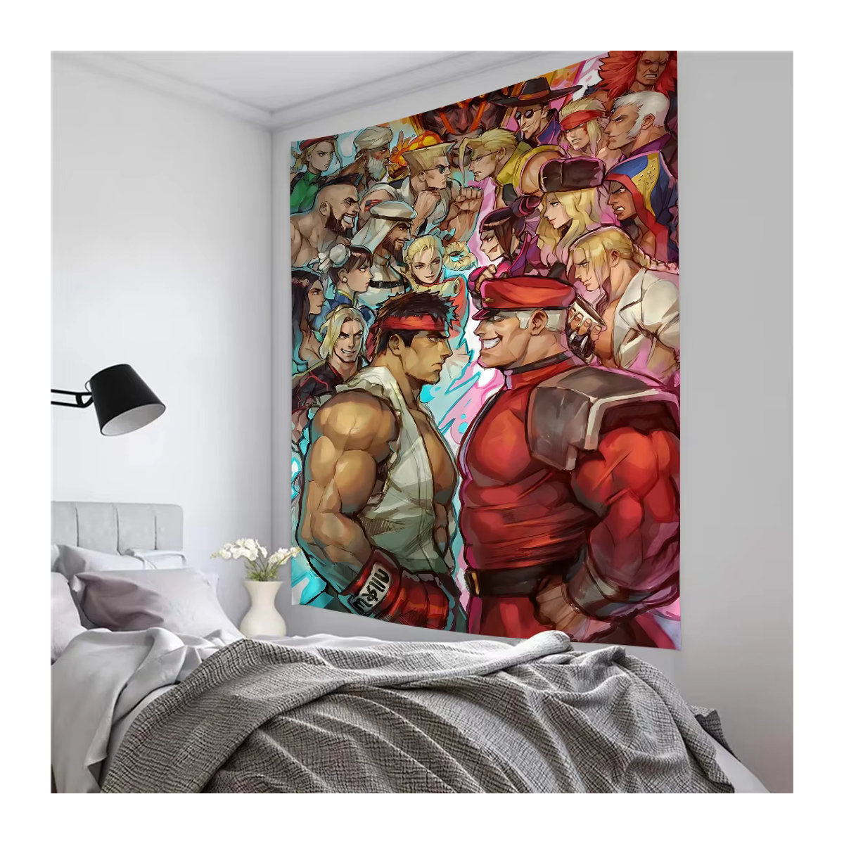 Potdemiel Wandteppich S-STREET F-FIGHTER mit floralem Hippie-Blumenmuster in Mehrfarbig, Rechteckig - Bild 3
