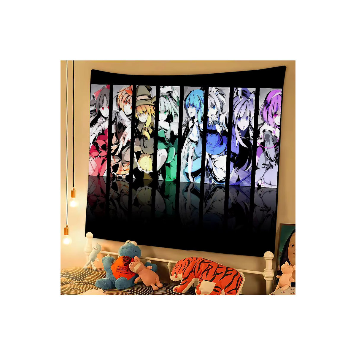 Potdemiel Wandteppich Touhou Projekt Mandala Wandkunst im Bohemian Stil, mehrfarbig, B: 70 cm, H: 70 cm, T: 50 cm - Bild 7