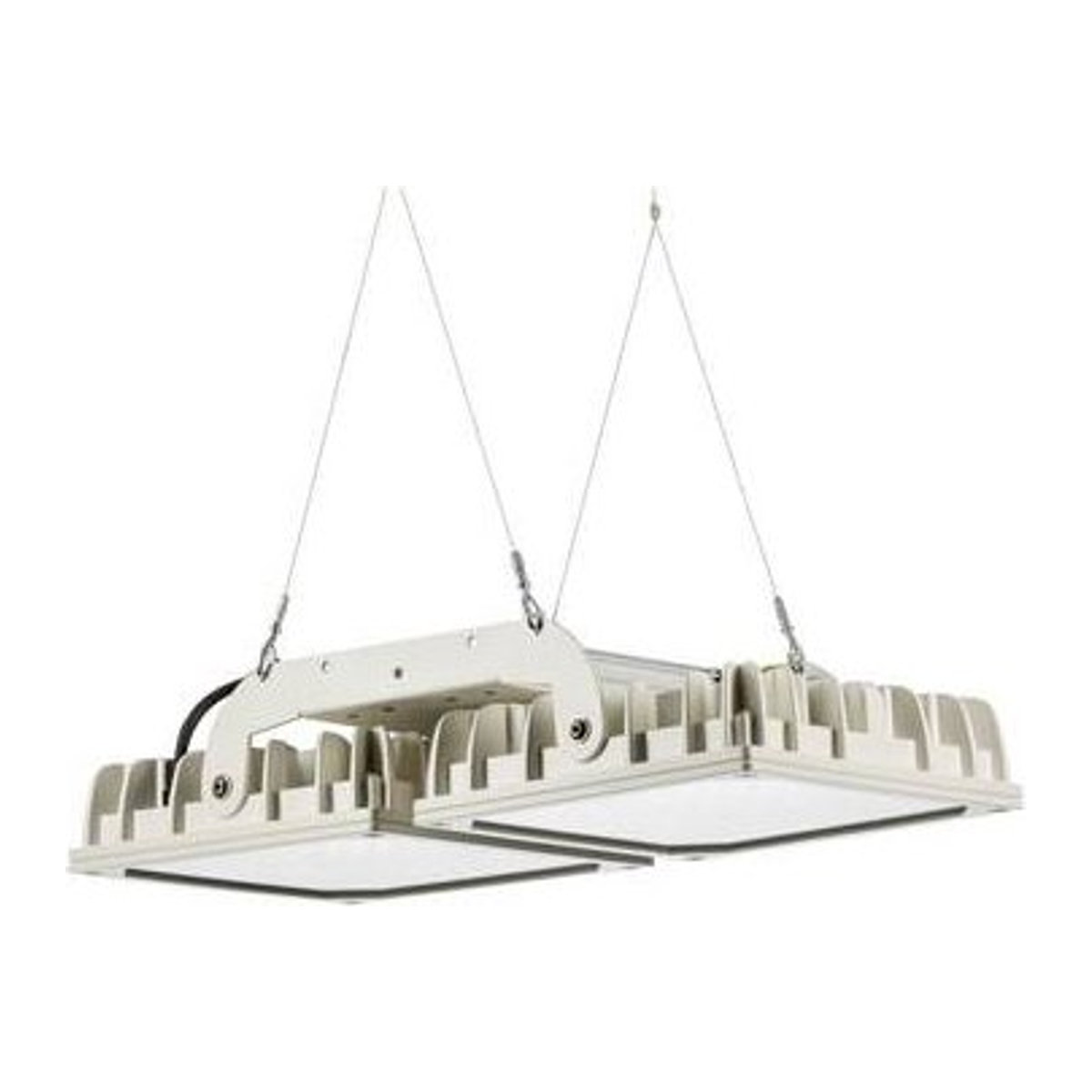 Pracht LED-Hallenstrahler Pendelleuchte in Weiß aus Glas und Aluminium - Bild 1