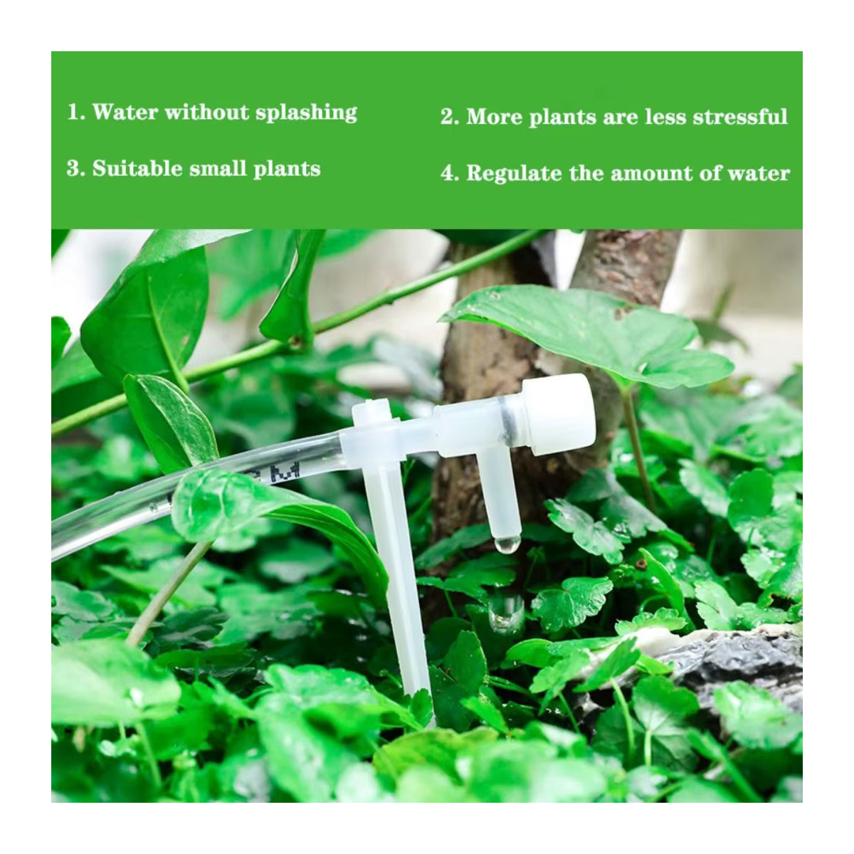 Praktisches Garten-Tropfbewässerungsset mit verstellbarem 4/7-mm-Schlauch und Mikro-Tropfern in Transparent - Bild 3