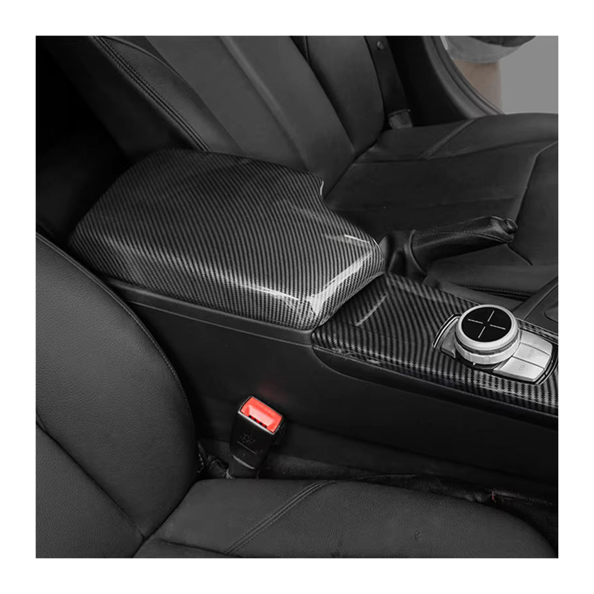 Probright Carbon Faser Center Konsole Deckel und Armlehnen Box Schutzhülle für BMW 3er und 4er Serie F30 F31 F34 F36 3GT in Schwarz - Bild 4
