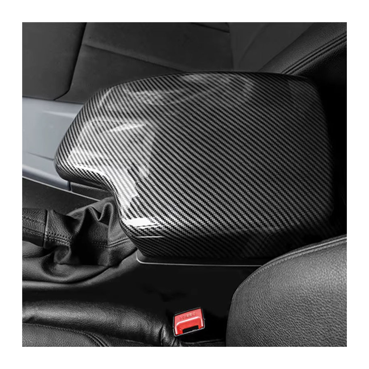 Probright Carbon Faser Center Konsole Deckel und Armlehnen Box Schutzhülle für BMW 3er und 4er Serie F30 F31 F34 F36 3GT in Schwarz - Bild 5