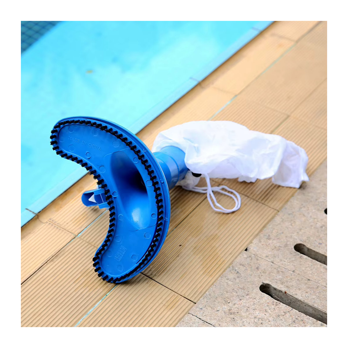 Professioneller Schwimmbad-Staubsauger mit Bürste und Reinigungsset für Spa und Wasserpark, Blau, Kunststoff - Bild 6