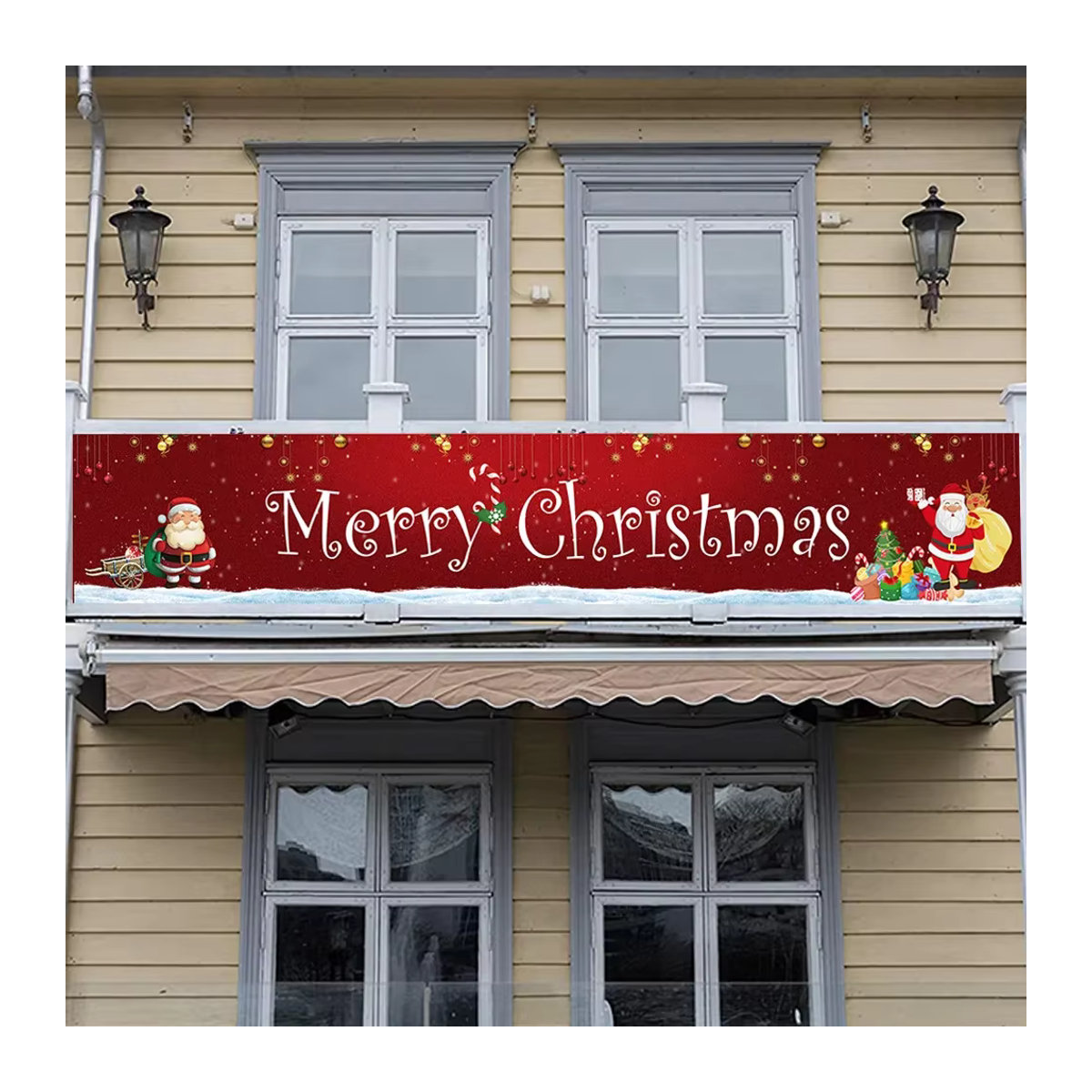 Projekt • William Frohe Weihnachten Banner in Rot, hängende Weihnachtsdeko aus Textil, Länge: 300 cm - Bild 2