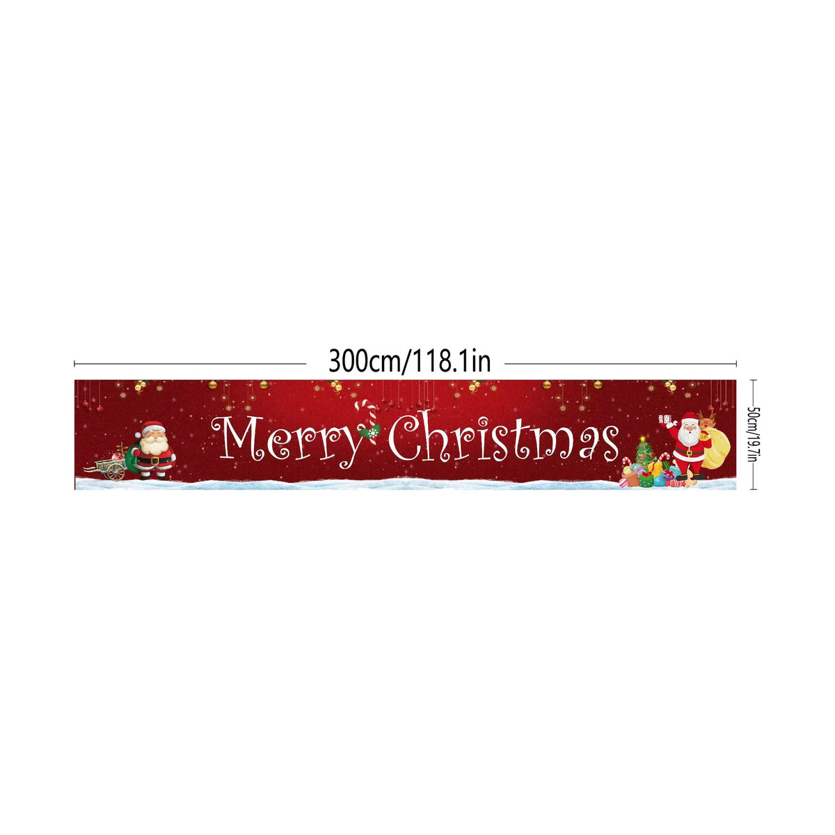 Projekt • William Frohe Weihnachten Banner in Rot, hängende Weihnachtsdeko aus Textil, Länge: 300 cm - Bild 3