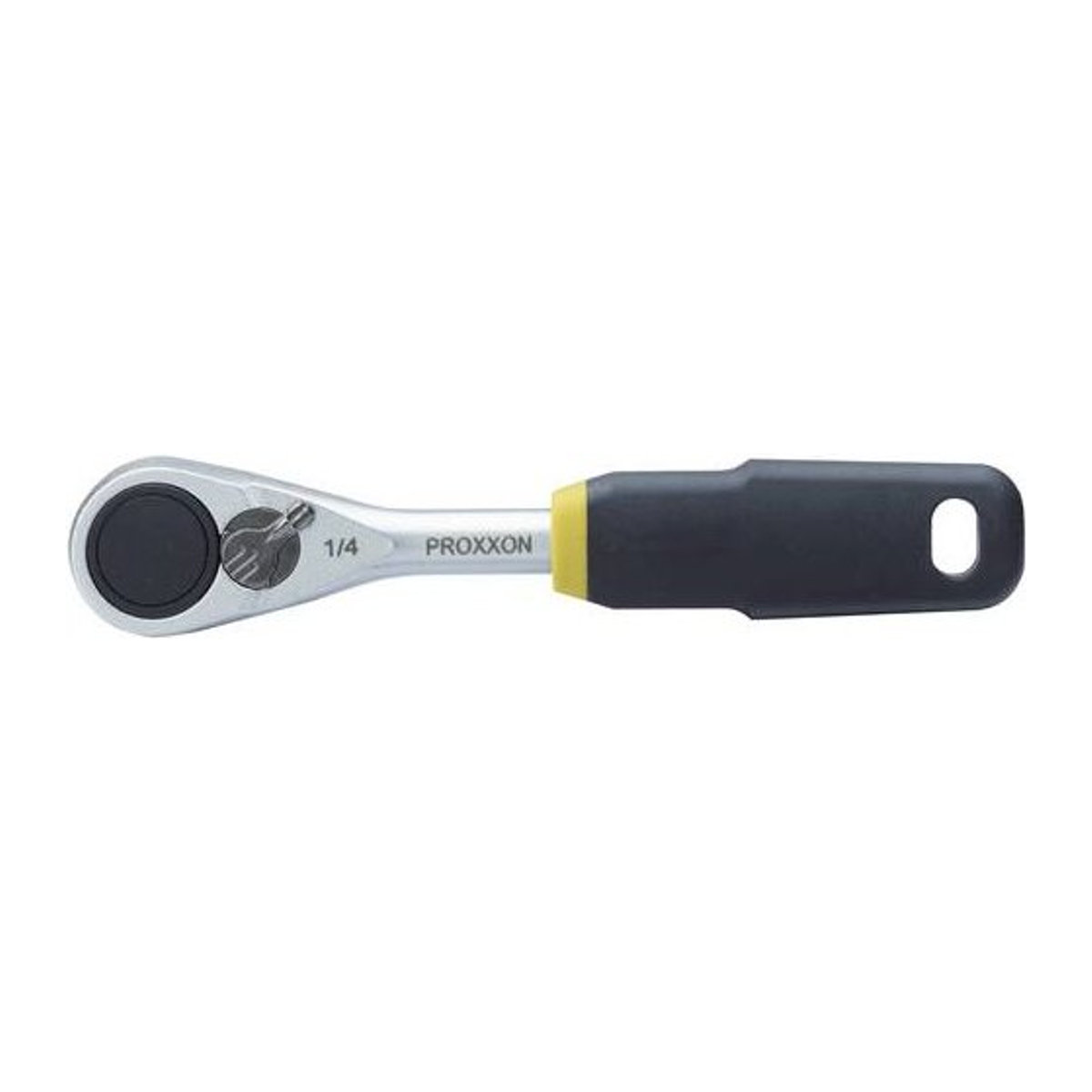 Proxxon MICRO-Bit-Ratsche 1/4 Zoll in Schwarz aus Stahl mit extrem schlankem Kopf (B: 23 mm, H: 12 mm) 23158 - Bild 1
