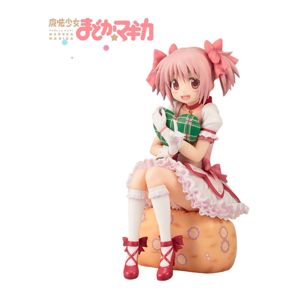 Puella Magi Madoka Magica Anime Figur Kaname Madoka als sitzendes Modell in Rosa, Höhe: 15 cm - Bild 1