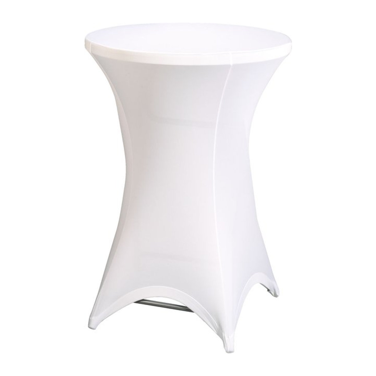 PULSIVA Stehtischhusse Stretch Elastic in Weiß, zylinderförmig, Durchmesser: 70 cm, Länge: 110 cm - Bild 1