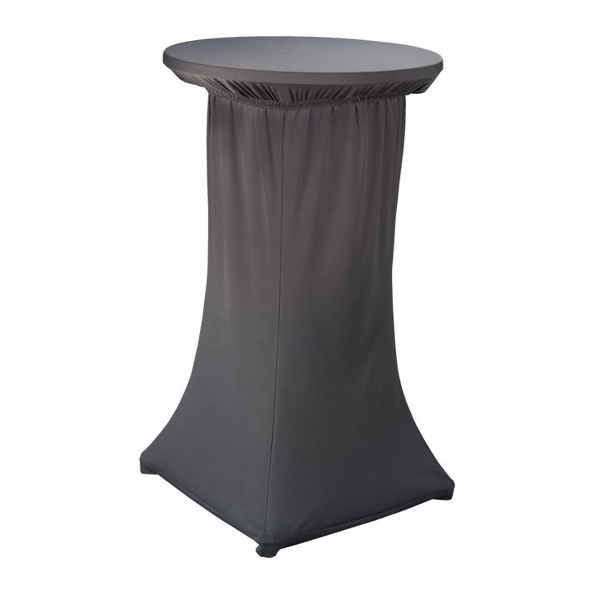 PULSIVA Stehtischhusse Stretch Onyx 2-teilig in Anthrazit, Durchmesser: 70 cm, Länge: 110 cm - Bild 1