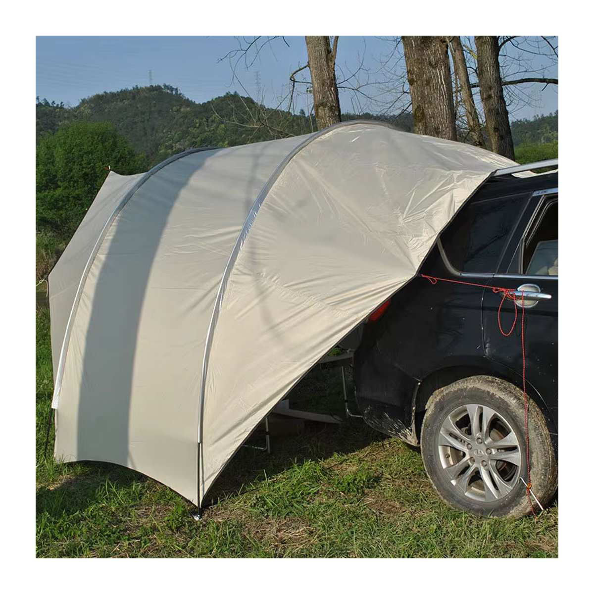 Pumbba Outdoor-Baldachin Zelt mit Seitenwänden, Wasserdichter Garten-Pavillon und Sonnenschutz-Tarp in Schwarz oder Beige - Bild 5
