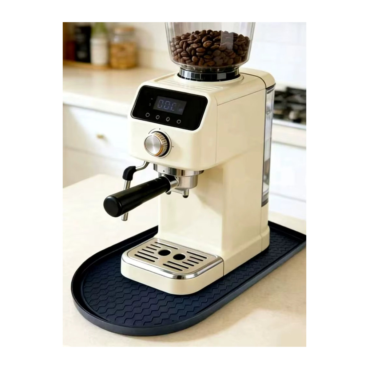Punana Silikon-Kaffeematte in Schwarz, auslaufsichere Bar-Matte für Kaffeemaschinen und Standmixer, B/T: 40 x 20 cm - Bild 4
