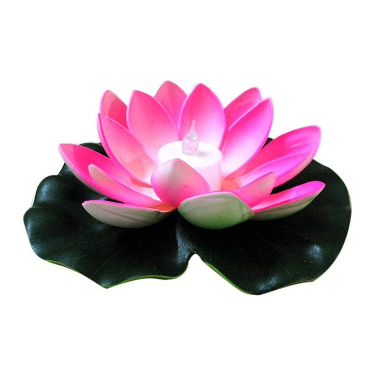 Puntos Künstliche Lotusblume mit LED-Licht in Rosa für Gartenteich und Schwimmbad - Bild 1