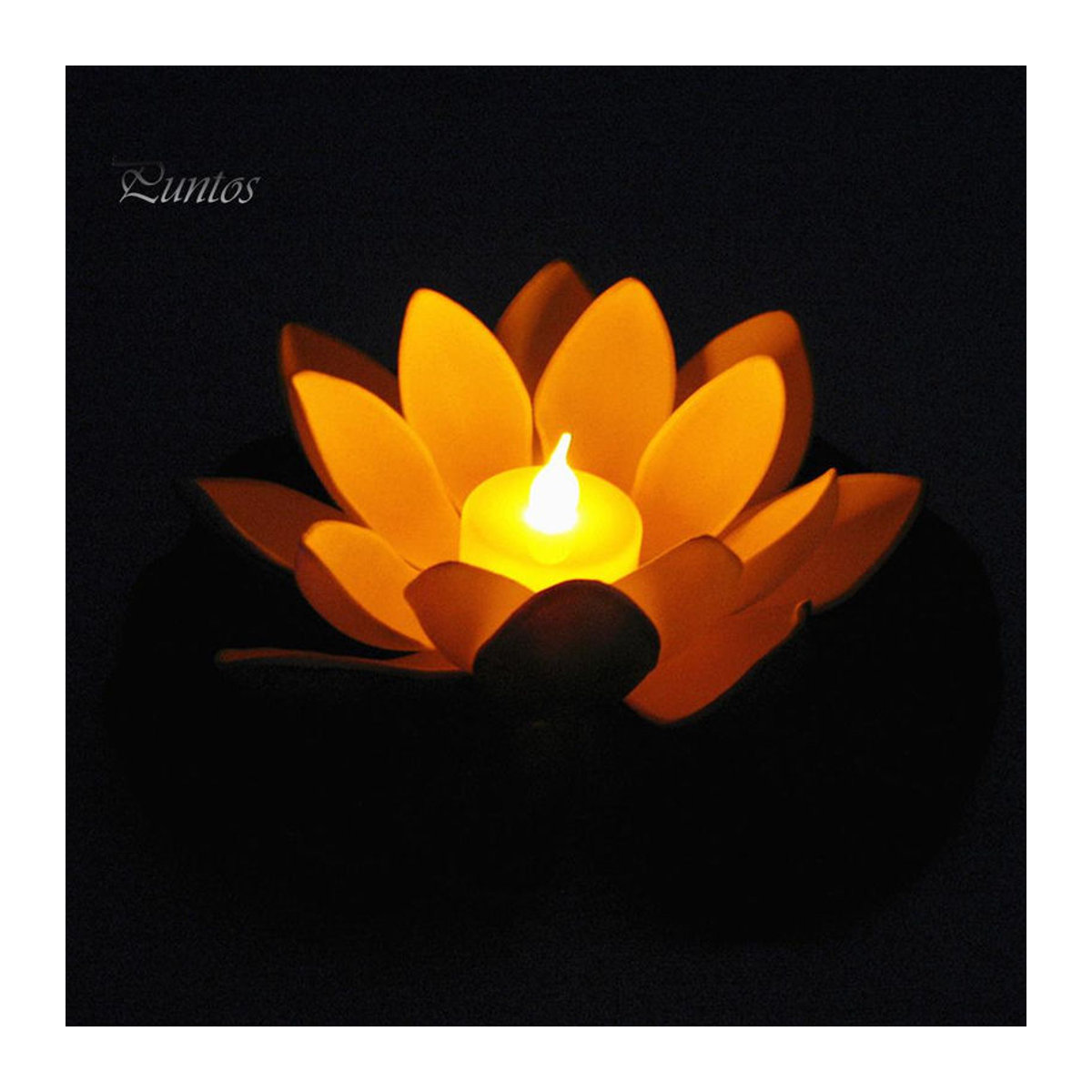 Puntos Künstliche Lotusblume mit LED-Licht in Rosa für Gartenteich und Schwimmbad - Bild 5