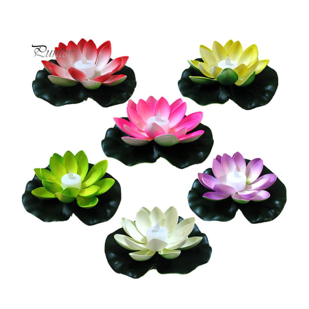 Puntos Künstliche Lotusblume mit LED-Licht in Rosa für Gartenteich und Schwimmbad - Bild 6