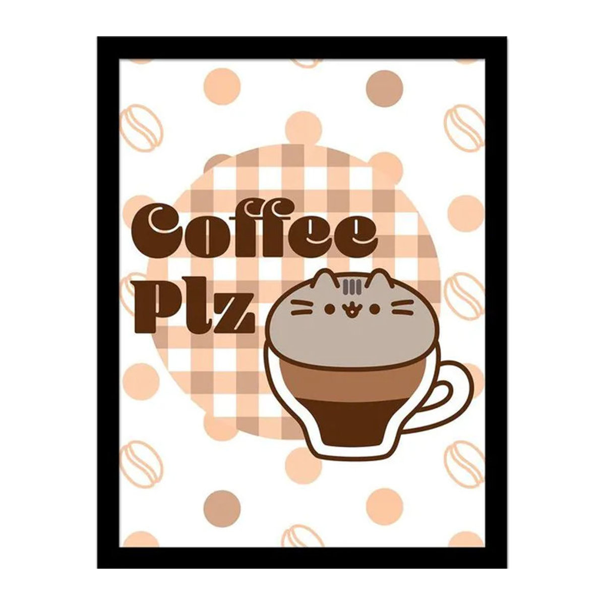 Pusheen Coffee Please gerahmtes Poster mehrfarbig B/H: 40 x 40 cm - Bild 1