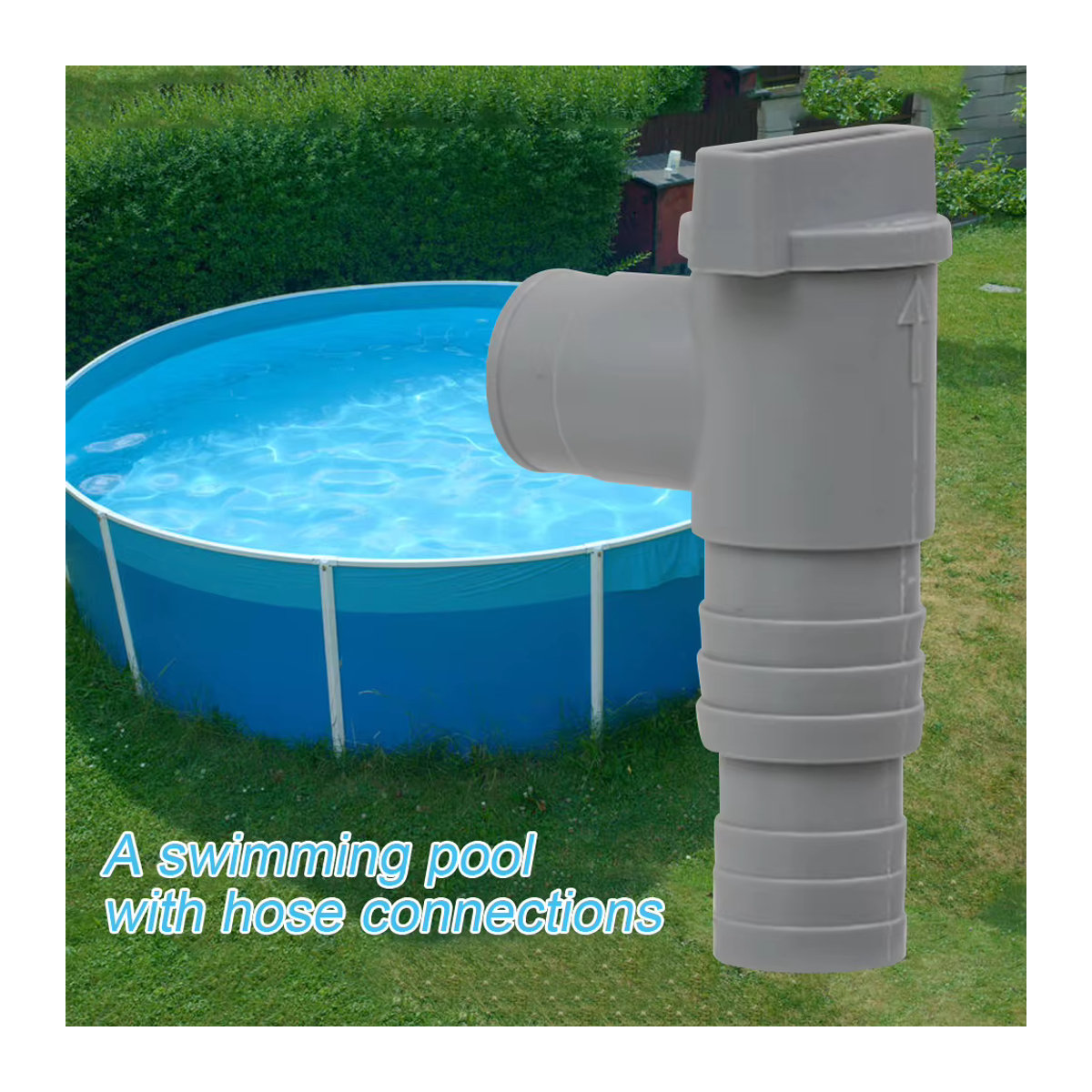 PVC Pool Filter Pumpe Adapter aus Kunststoff mit 32mm Auf/Off Kolbenventil für Pool Schlauch Zubehör - Bild 2
