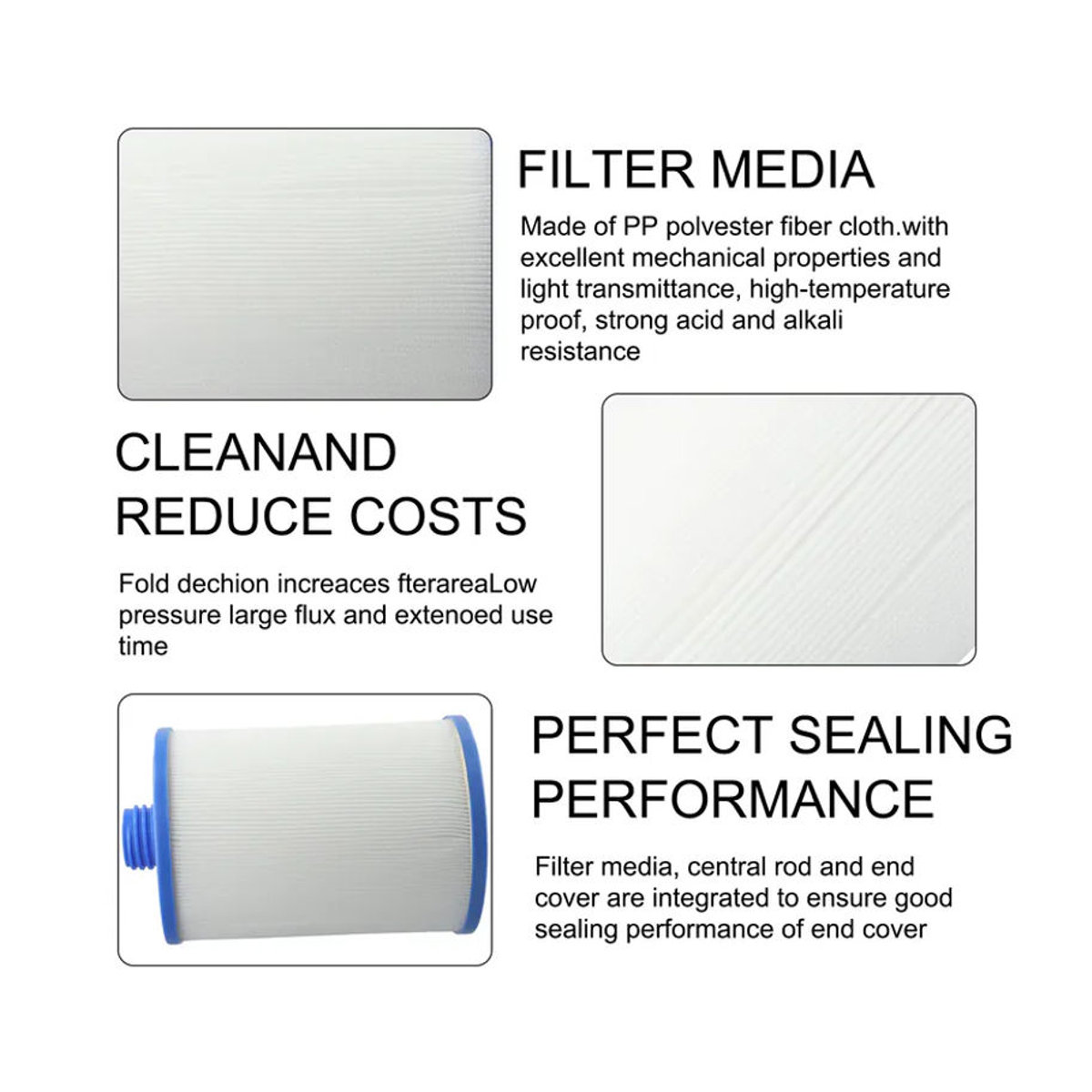 PWW50 Ersatzfilter für Whirlpool und Spa in Blau, Maße: 21,0 x 15,2 cm - Bild 4