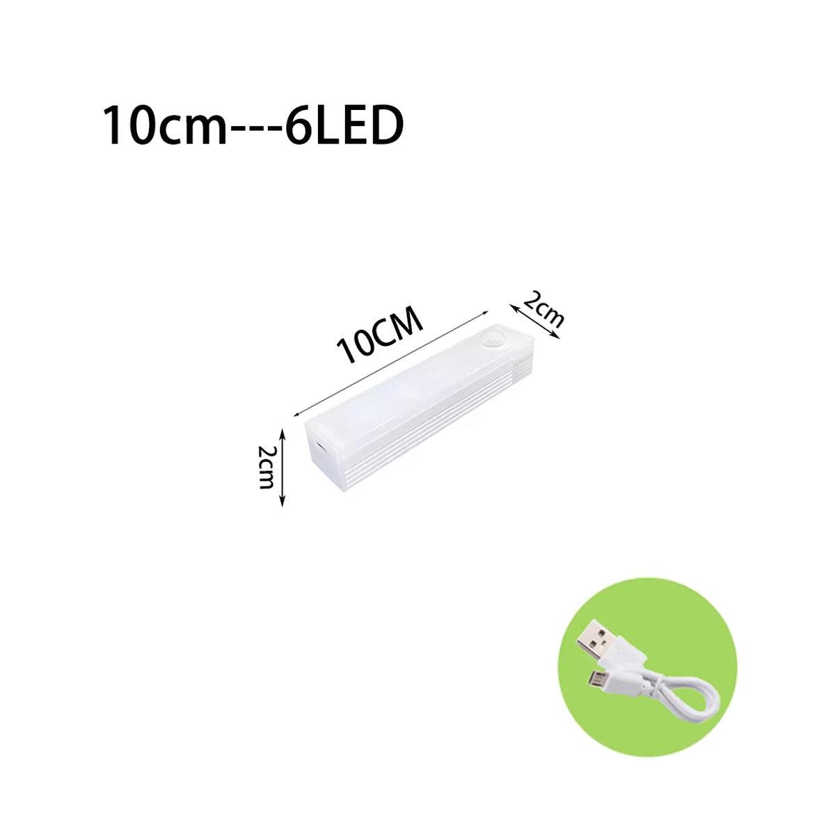 Pzsunly LED-Bewegungssensor Licht, kabelloses wiederaufladbares Nachtlicht mit Typ-C-Anschluss, minimalistisches Design für Kleiderschrank, Treppe und Küchenbeleuchtung - Bild 7