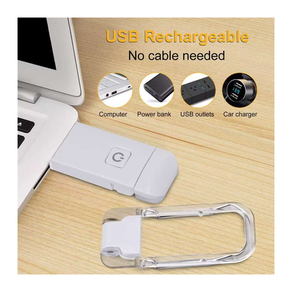 Pzsunly LED USB wiederaufladbares Leselicht mit Augenschutz, minimalistisches Clip-Nachtlicht für Bücher und Schreibtisch - Bild 3