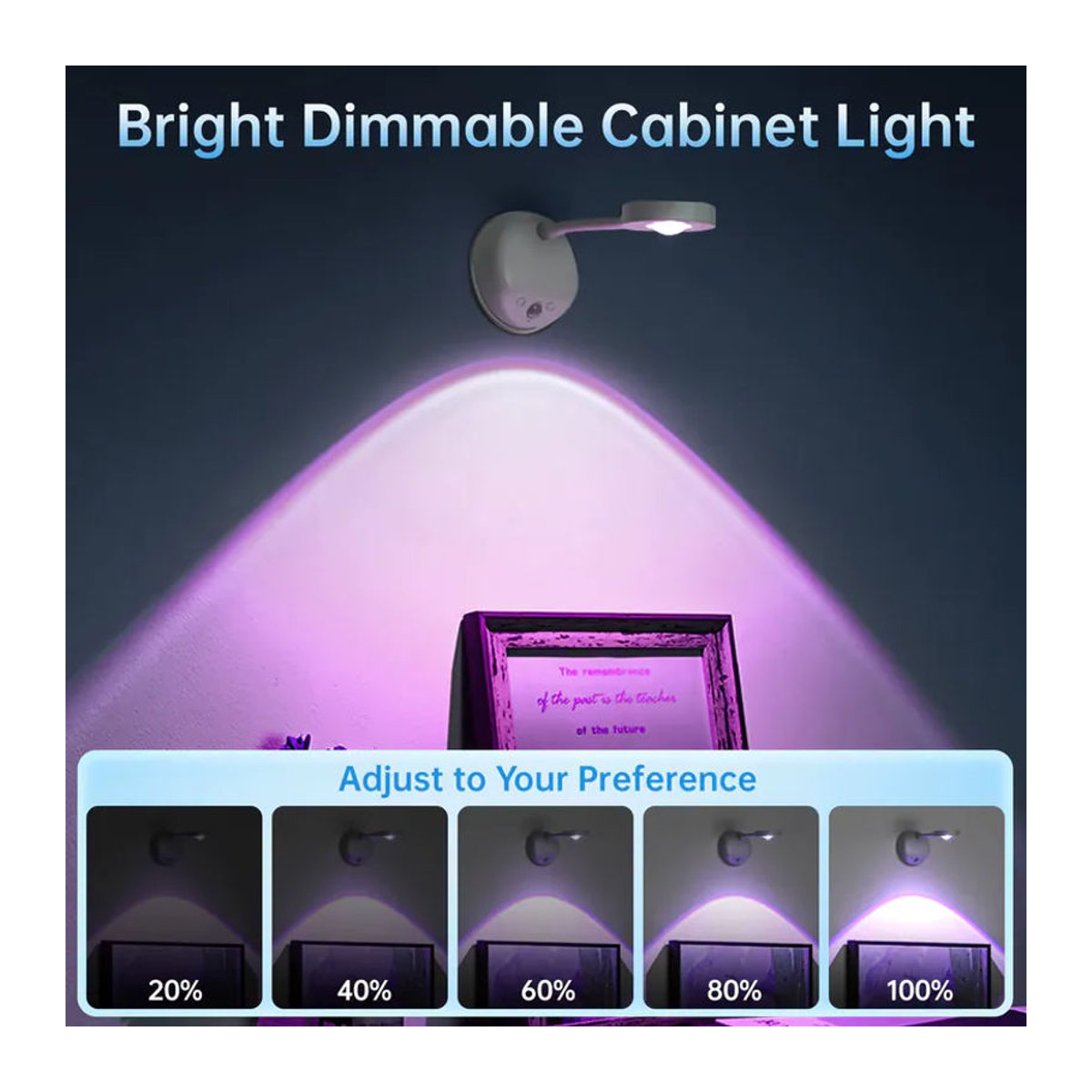Pzsunly RGB LED Wandleuchte mit Bewegungssensor, wiederaufladbare magnetische Wandlampe in Weiß, dimmbar mit 16 Farben und Fernbedienung für Treppenhaus, Schlafzimmer und Flur - Bild 6