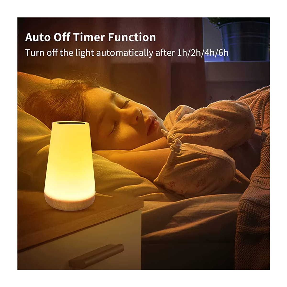 Pzsunly RGB Tischlampe mit 13 Farben, Touch-Dimmer und Fernbedienung, wiederaufladbare tragbare Nachttischlampe in Bunt, minimalistisches Design - Bild 3