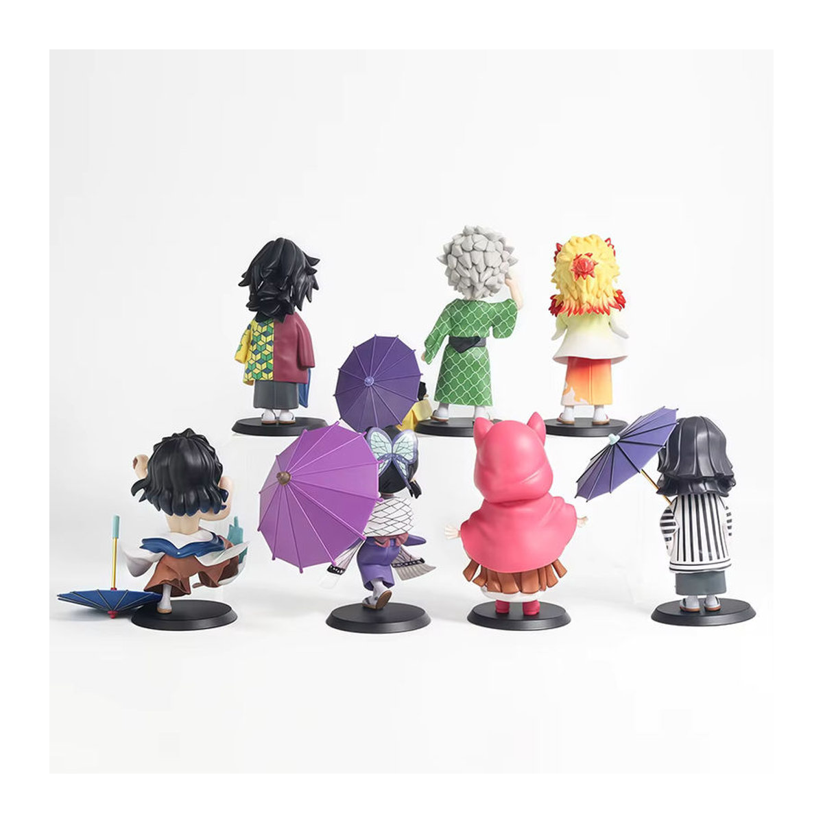 Q-Plum Rain Series Demon Slayer Blind Box Mini-Figuren aus Kunststoff, Kimetsu No Yaiba Sammelfiguren in Mehrfarbig, Desktop-Dekoration - Bild 3