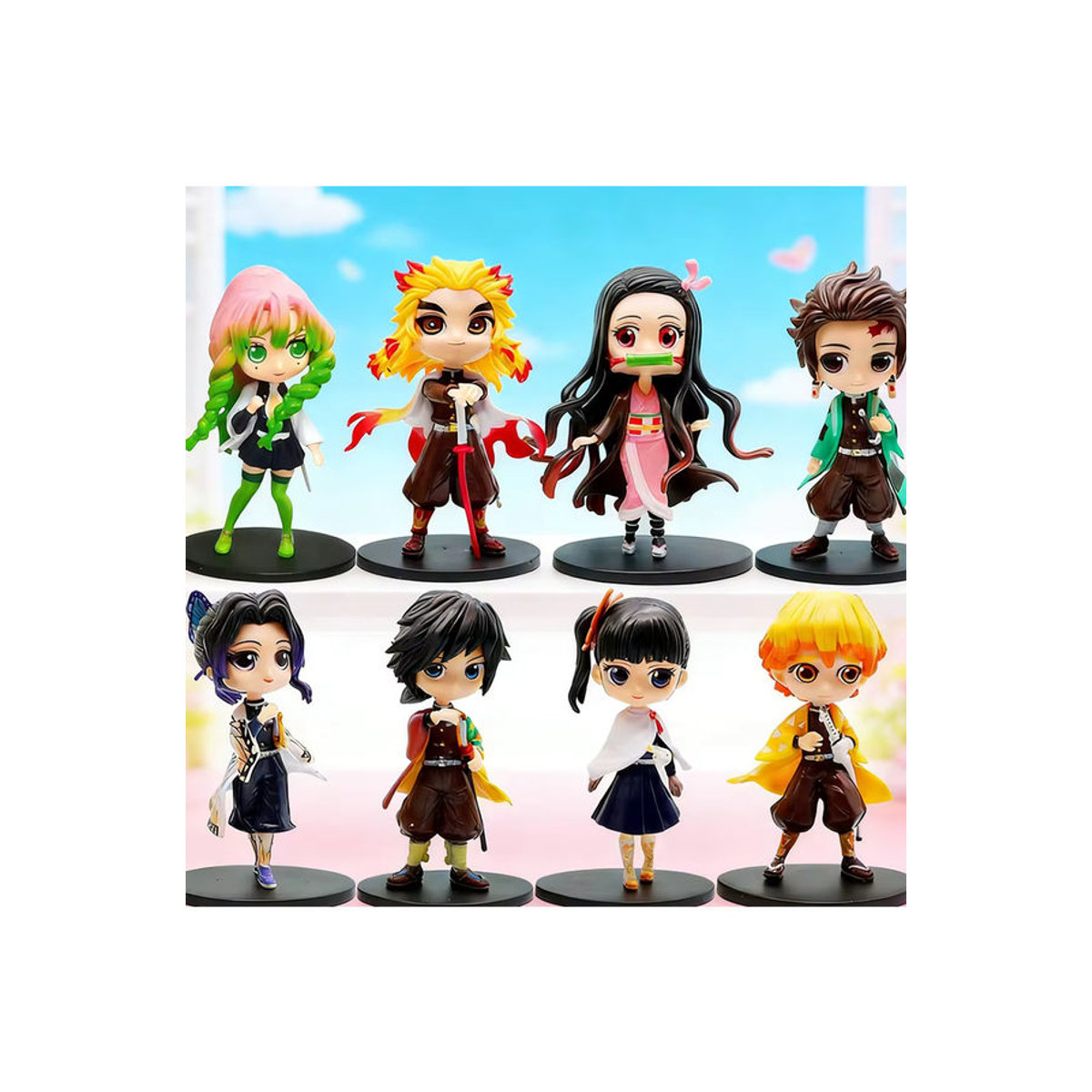 Q Posket Demon Slayer Blindbox-Sets Kimetsu No Yaiba Mini-Figuren aus Kunststoff, mehrfarbig - Bild 6
