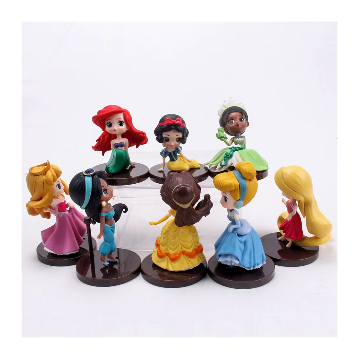 Q Posket Disney Prinzessinnen Figuren Set 8-teilig aus Kunststoff, mehrfarbig, Höhe: 5-8 cm - Bild 3