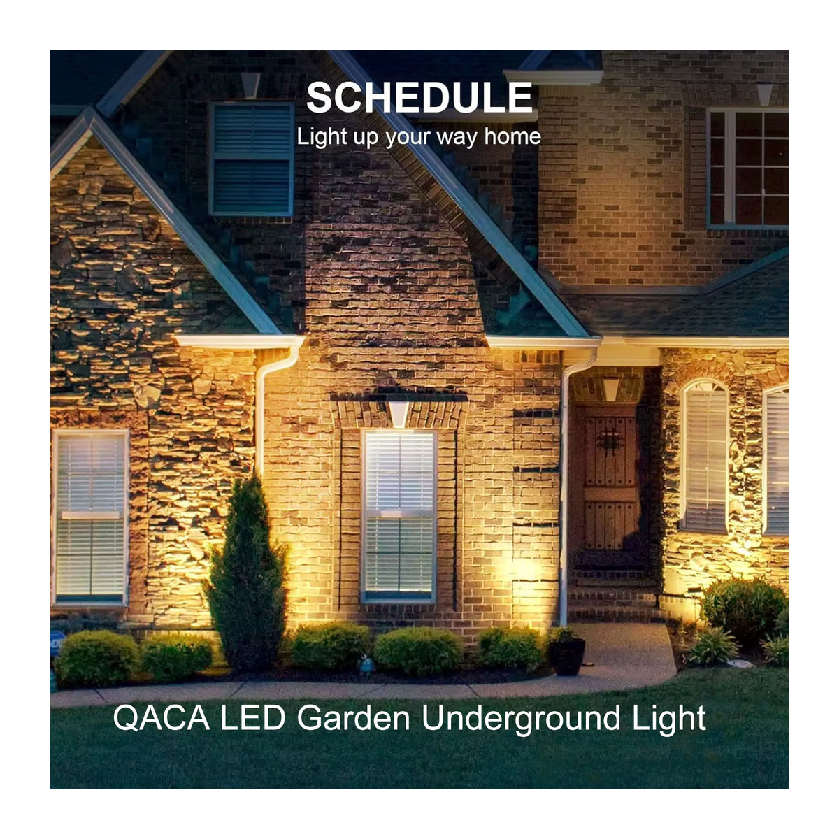 QACA 6er-Pack LED-Landschaftsbeleuchtung Schwarz mit Glas, IP67 wasserdichte Brunnenlampen für Garten und Außenbereich - Bild 2