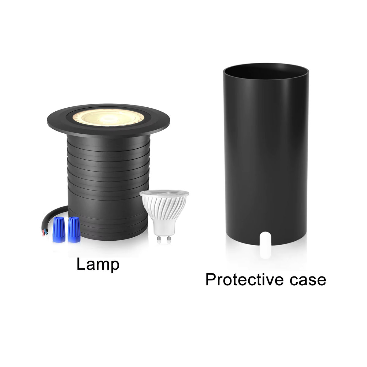 QACA 6er-Pack LED-Landschaftsbeleuchtung Schwarz mit Glas, IP67 wasserdichte Brunnenlampen für Garten und Außenbereich - Bild 3