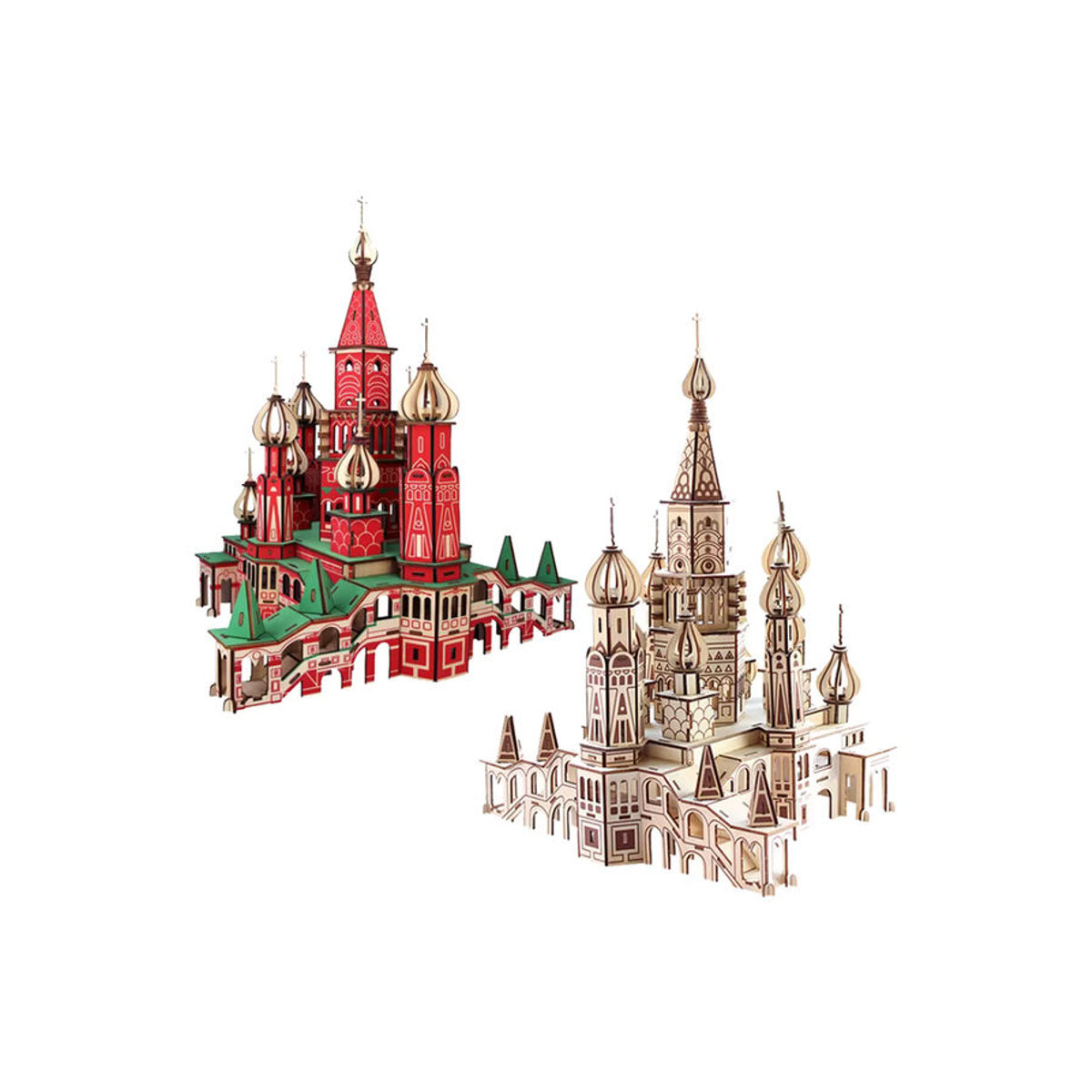 QHPTUOVER 3D Holzpuzzle Kathedrale Sankt Petersburg Mehrfarbiges DIY Modellbausatz als Schreibtischdekoration - Bild 3