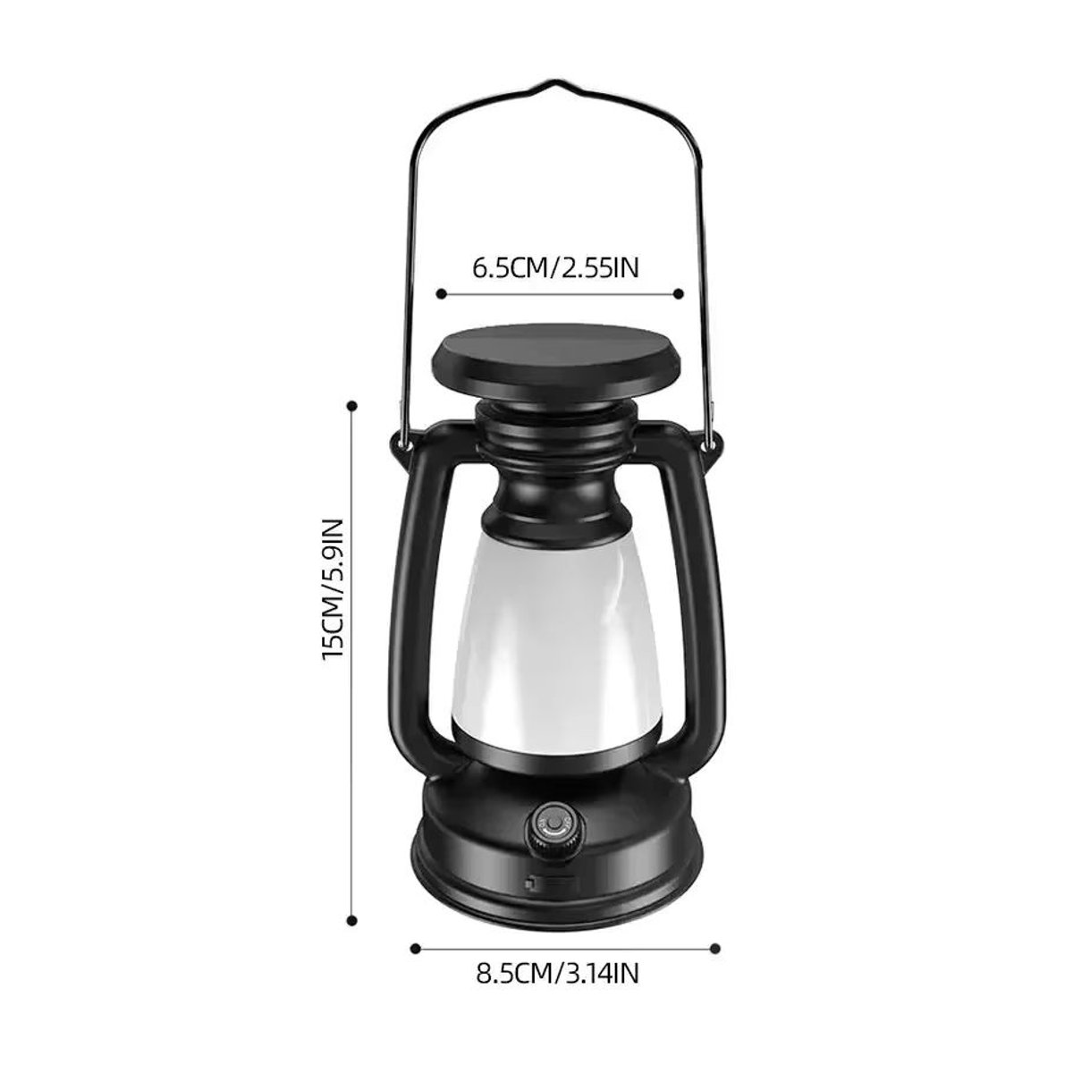 QHSPE Retro LED Schreibtischlampe Schwarz als dekorative Tischleuchte für Camping und Wohnkultur - Bild 3