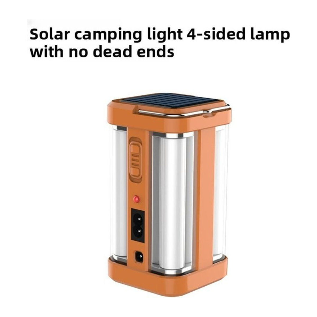 QHSPE Tragbares Solar-Campinglicht mit 4-seitiger Beleuchtung, wiederaufladbare Notleuchte für Fotos und Outdoor-Einsätze - Bild 1