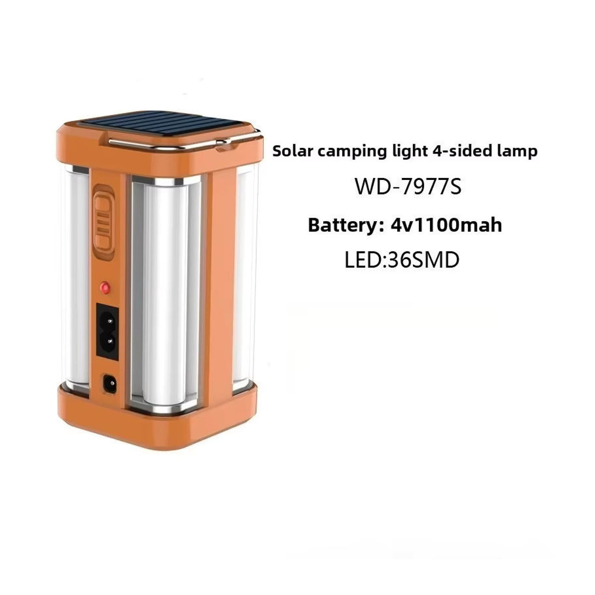 QHSPE Tragbares Solar-Campinglicht mit 4-seitiger Beleuchtung, wiederaufladbare Notleuchte für Fotos und Outdoor-Einsätze - Bild 2