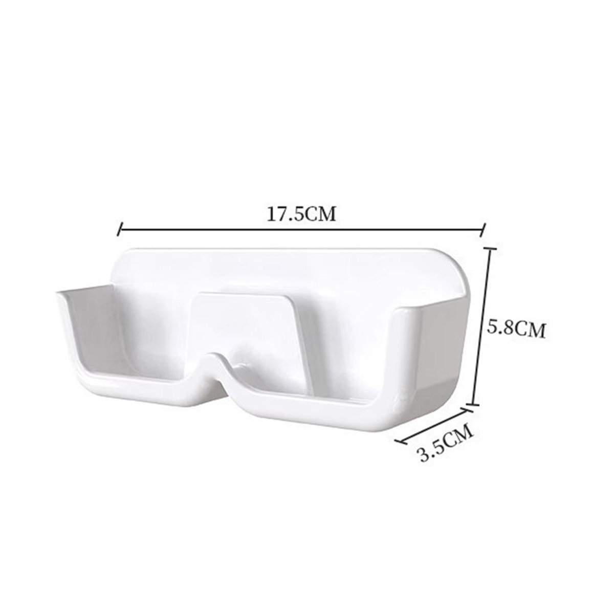 QI CHEN Glas-Vitrine zur Wandmontage für Brillen und Sonnenbrillen, transparent und weiß, minimalistisches Design - Bild 1