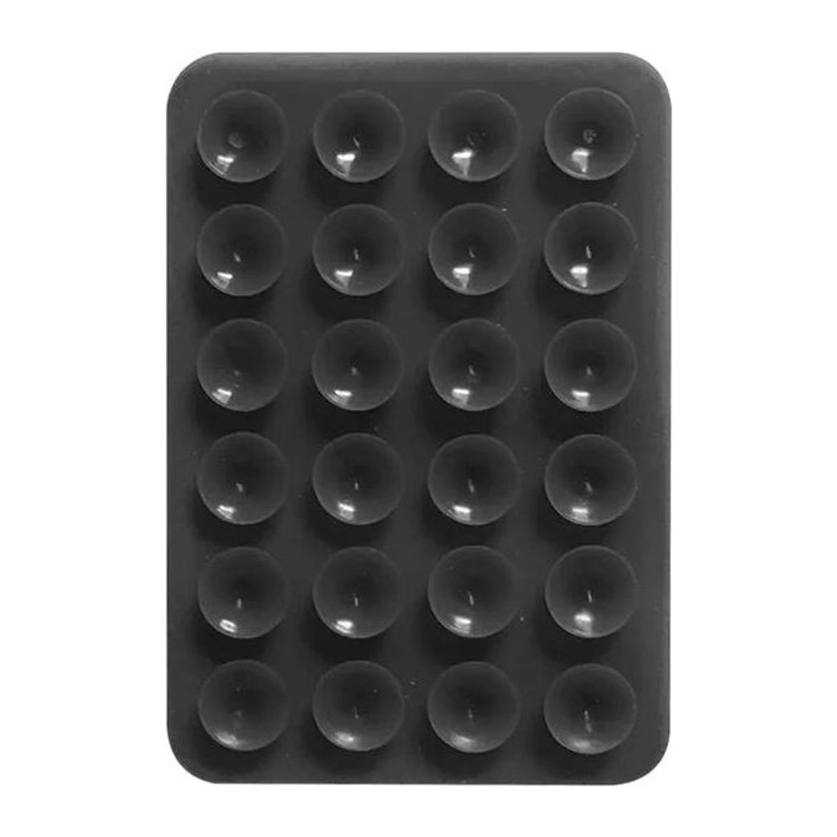 QI CHEN Silikon-Telefonhaltermatte mit Saugnapf, quadratischer Wandständer in Schwarz, rutschfest und minimalistisch - Bild 1